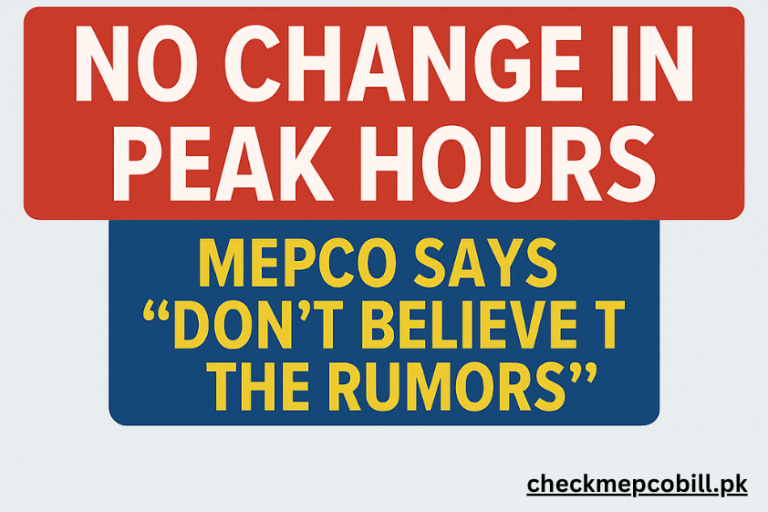 No Change in Peak Hours – MEPCO